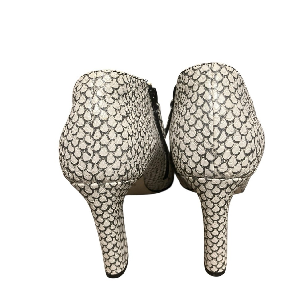 Cole Haan Vestry Edgy Ankle Leather Heel Booties Pointed Toe Snake Print Shoe 7B - Picture 5 of 13